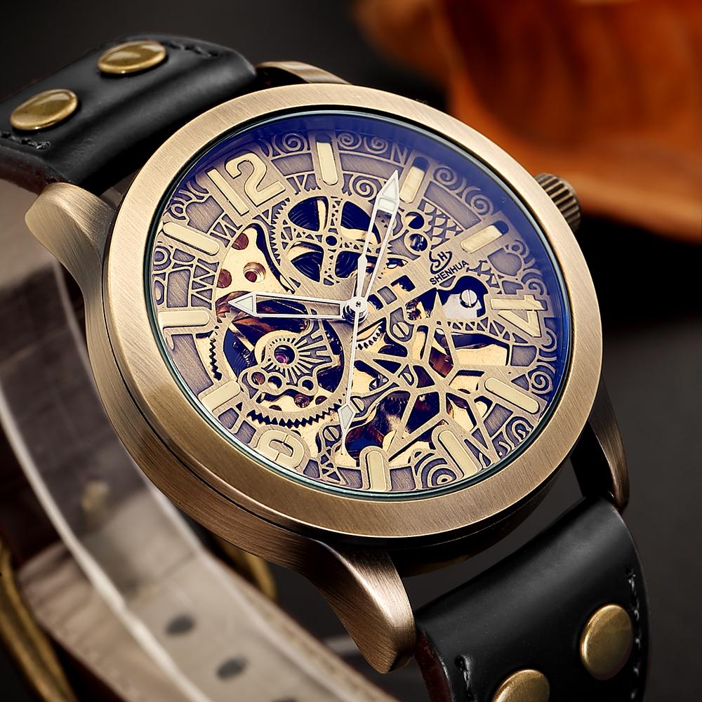 Skeleton Mechanical Watch Men Automatic Watches Sport Luxury Top Brand Steel Watch