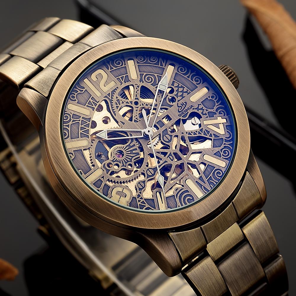 Skeleton Mechanical Watch Men Automatic Watches Sport Luxury Top Brand Steel Watch