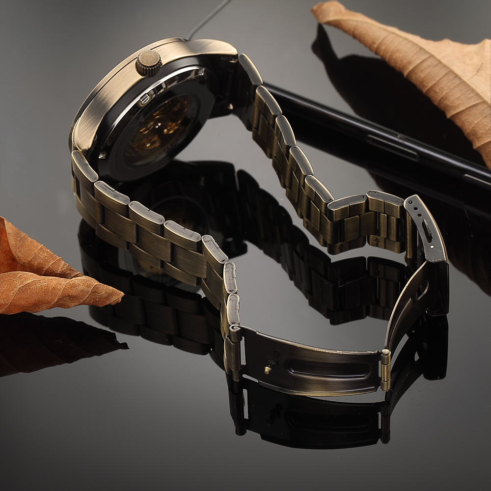 Skeleton Mechanical Watch Men Automatic Watches Sport Luxury Top Brand Steel Watch
