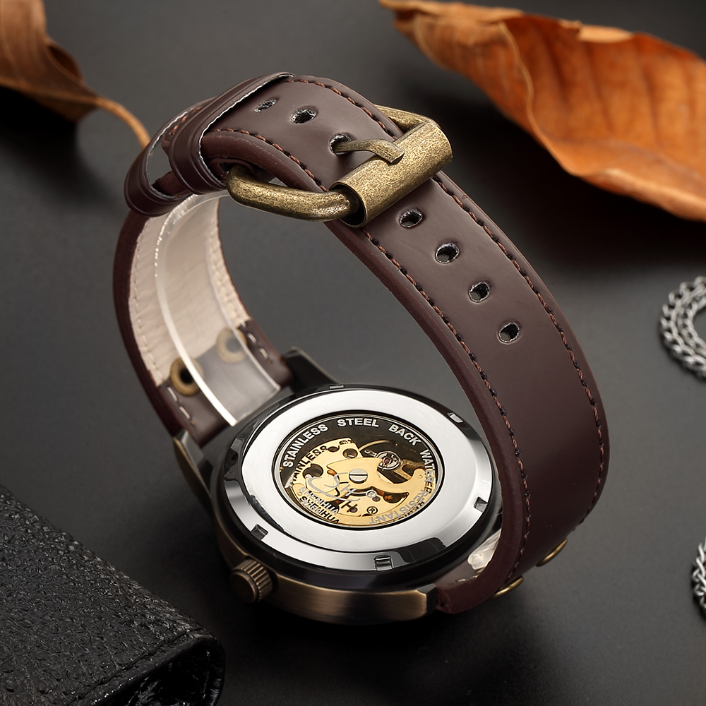 Skeleton Mechanical Watch Men Automatic Watches Sport Luxury Top Brand Steel Watch