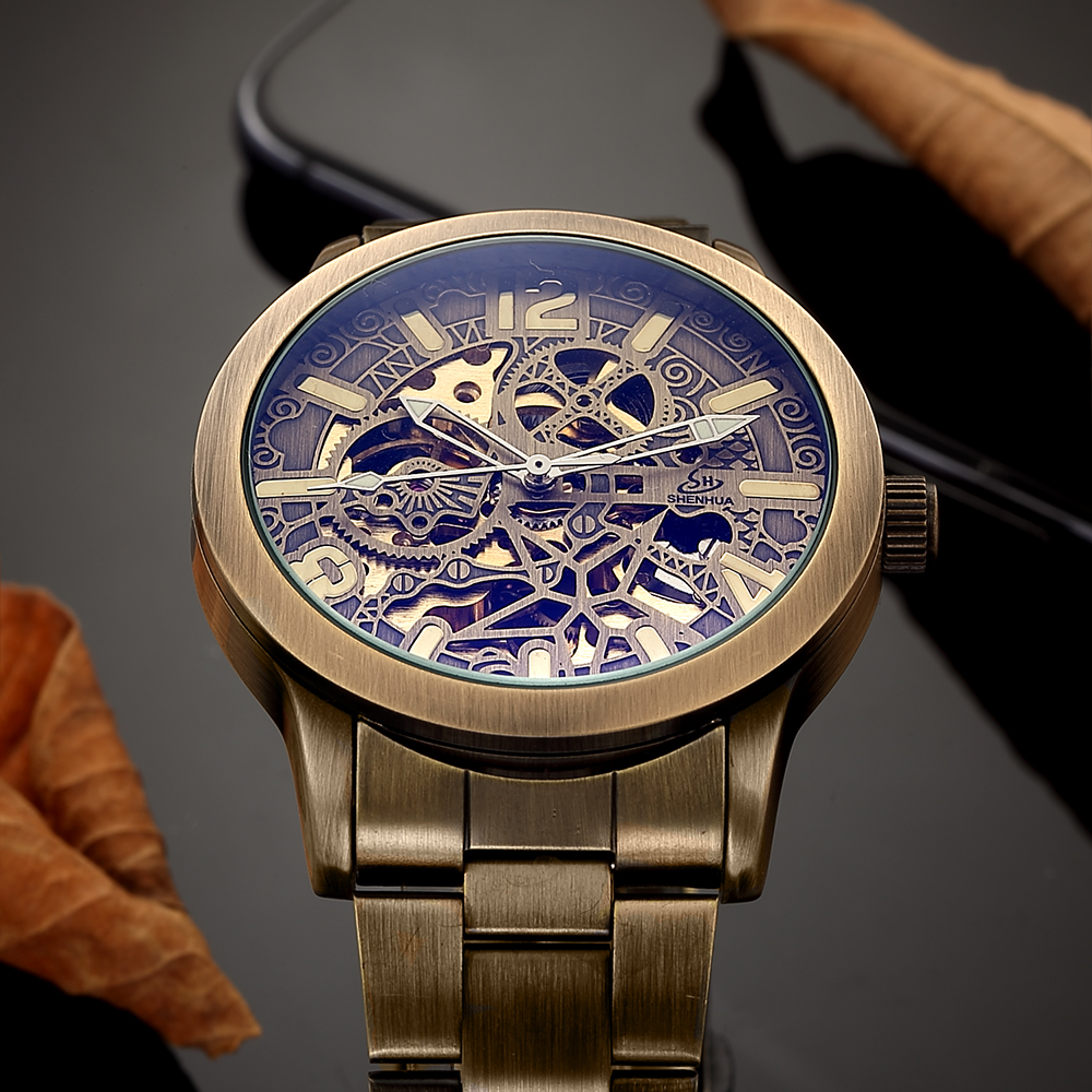 Skeleton Mechanical Watch Men Automatic Watches Sport Luxury Top Brand Steel Watch