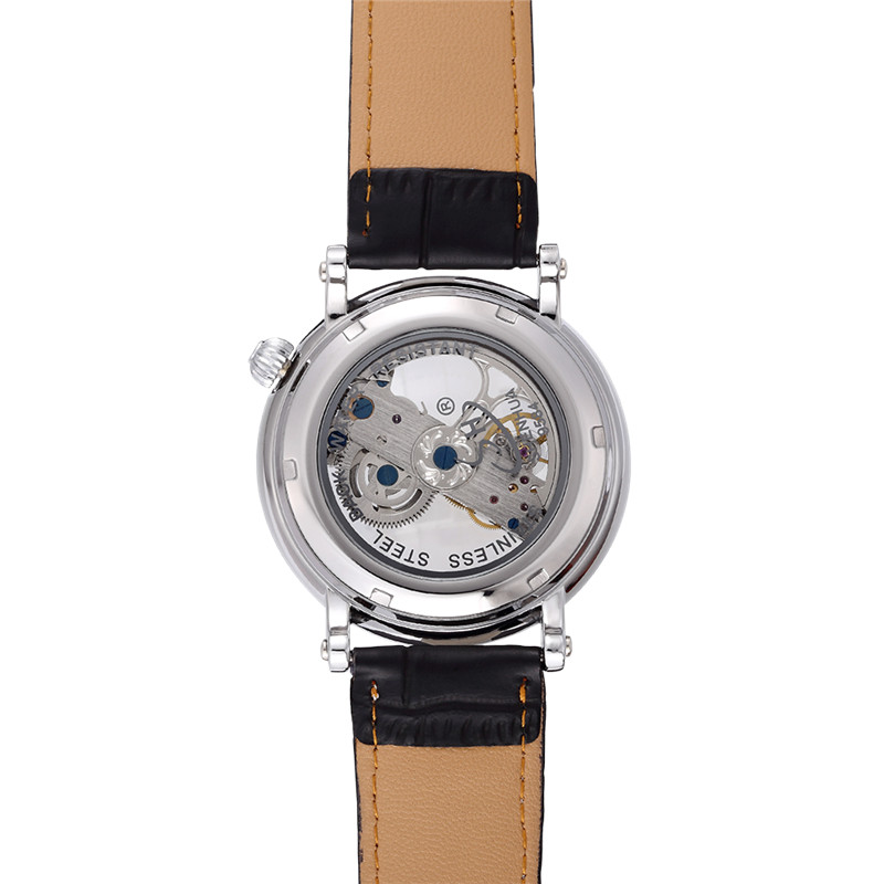 Mechanical Mens SHENHUA Watches Steampunk Transparent Skeleton Automatic Mechanical Watches