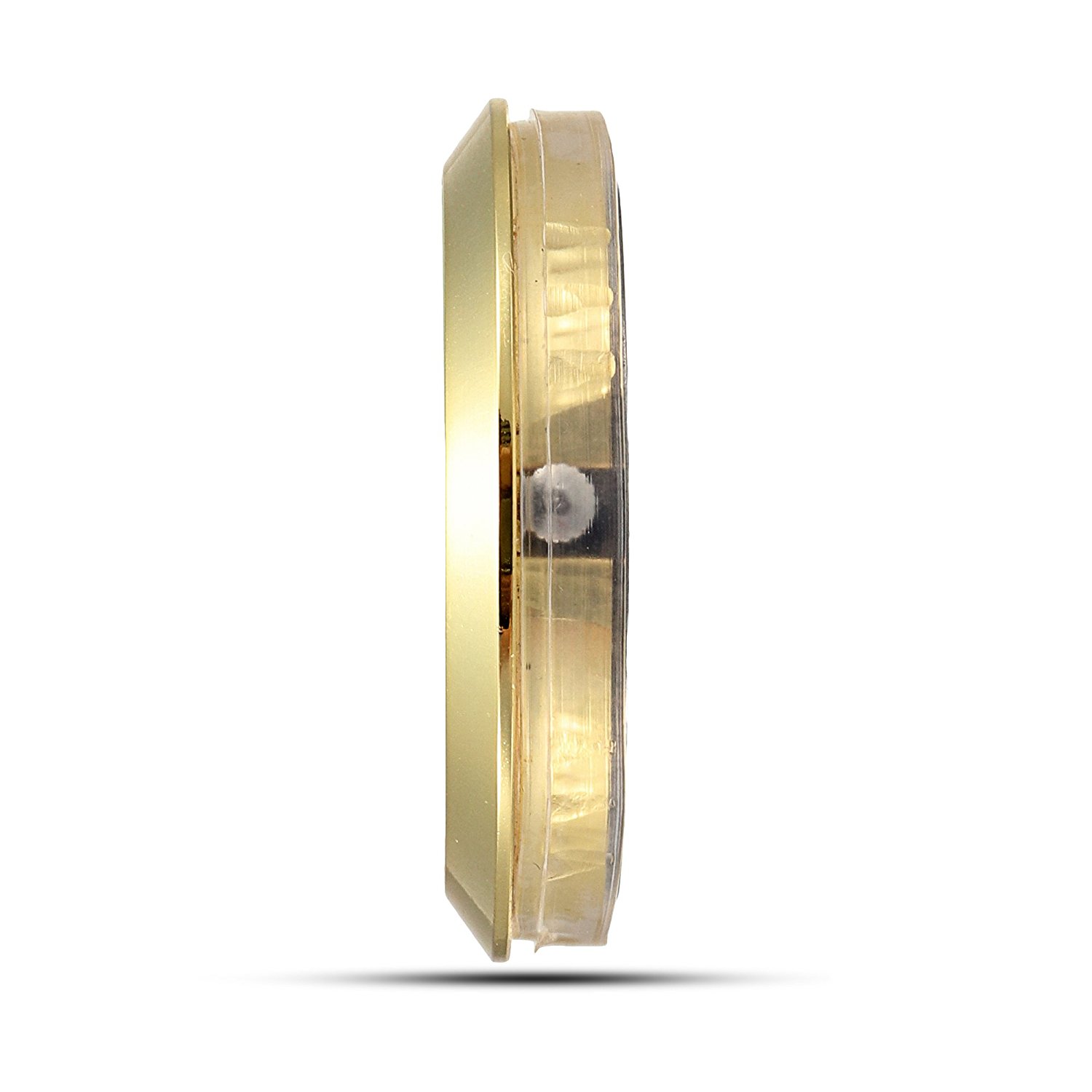 Mini Clock Insert Quartz Movement Round 1 7/16&quot; (35mm) Miniature Clock Fit Up Gold Tone Dial Roman