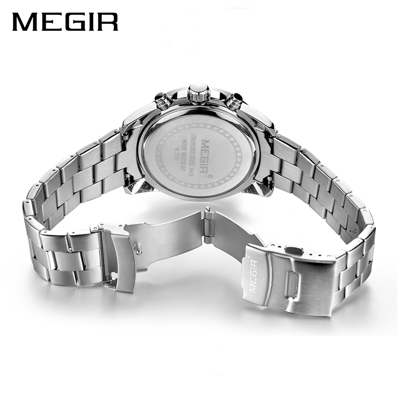Business Men Watch Stainless Steel Wrist Watch Chronograph Military Quartz Watches Relogio Masculino