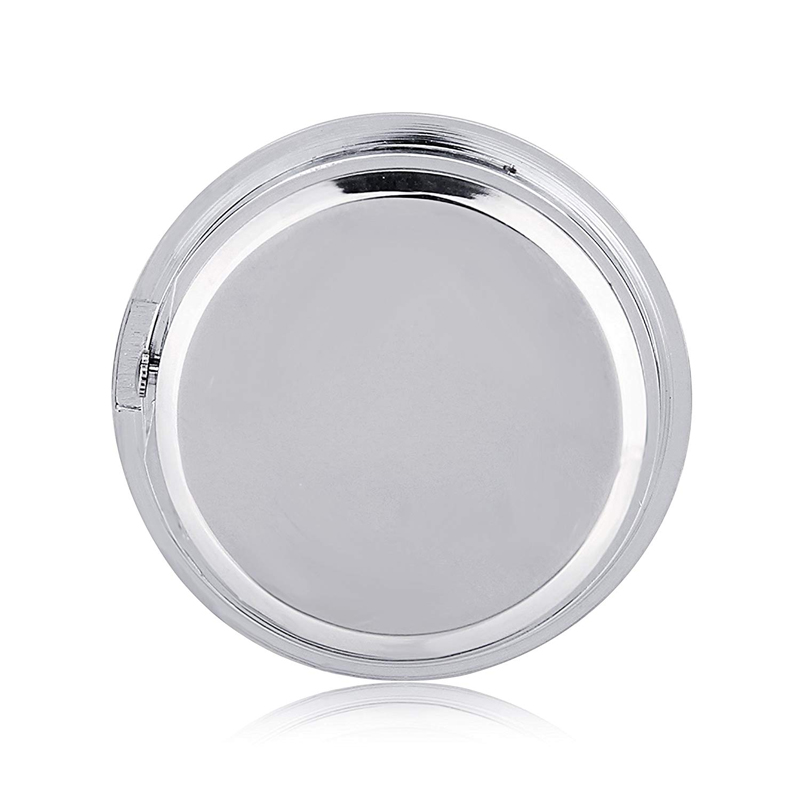 Mini Clock Insert Quartz Movement Round 1 7/16&quot; (35mm) Black Face Silver Tone Roman Numerals