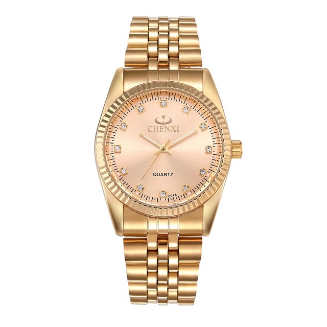 Men Gold Watch Male Stainless Steel Quartz Golden men&apos;s Wristwatches Quartz-Watches Gift Clock
