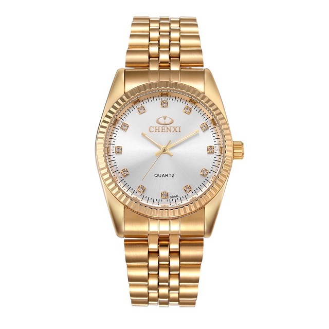 Men Gold Watch Male Stainless Steel Quartz Golden men&apos;s Wristwatches Quartz-Watches Gift Clock