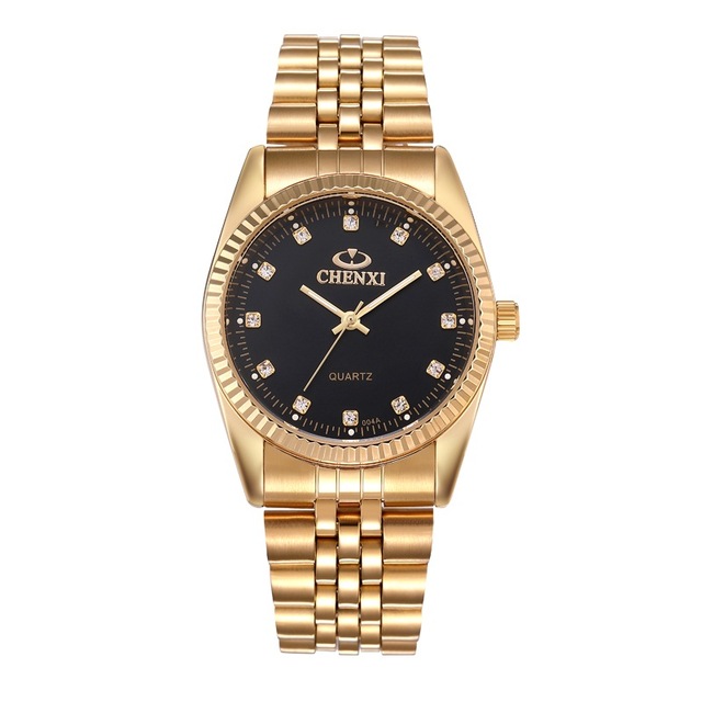 Men Gold Watch Male Stainless Steel Quartz Golden men&apos;s Wristwatches Quartz-Watches Gift Clock
