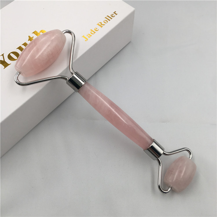 Rose Quartz Facial Massage Roller for Face Massage Anti-Aging, Anti-Wrinkle Beauty Skincare Tool