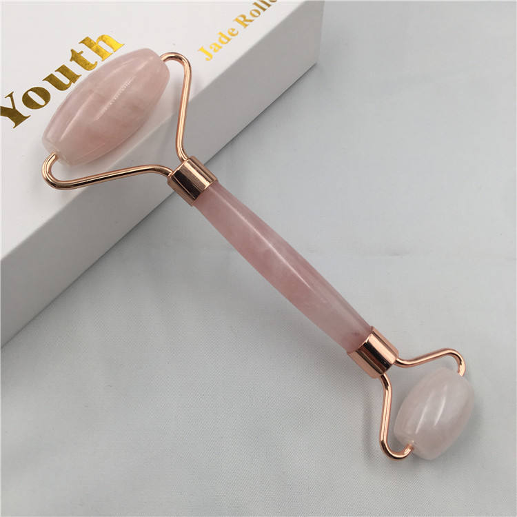 Rose Quartz Facial Massage Roller for Face Massage Anti-Aging, Anti-Wrinkle Beauty Skincare Tool