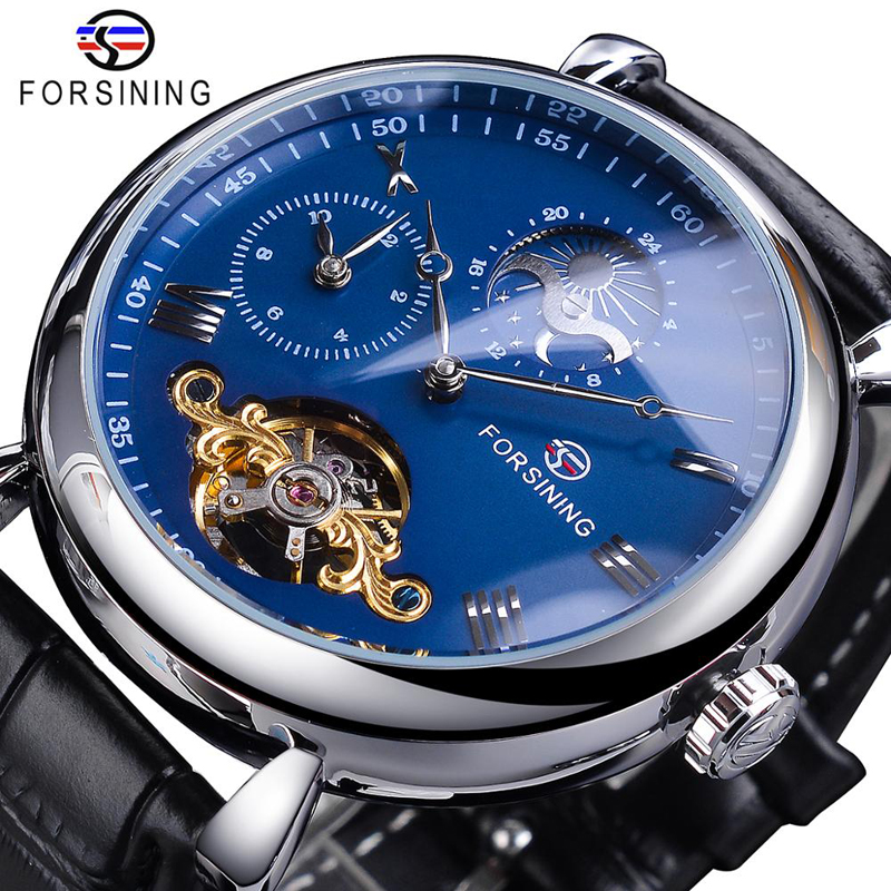 Men's automatic mechanical watch moon phase independent second hand tourbillon mechanical watch
