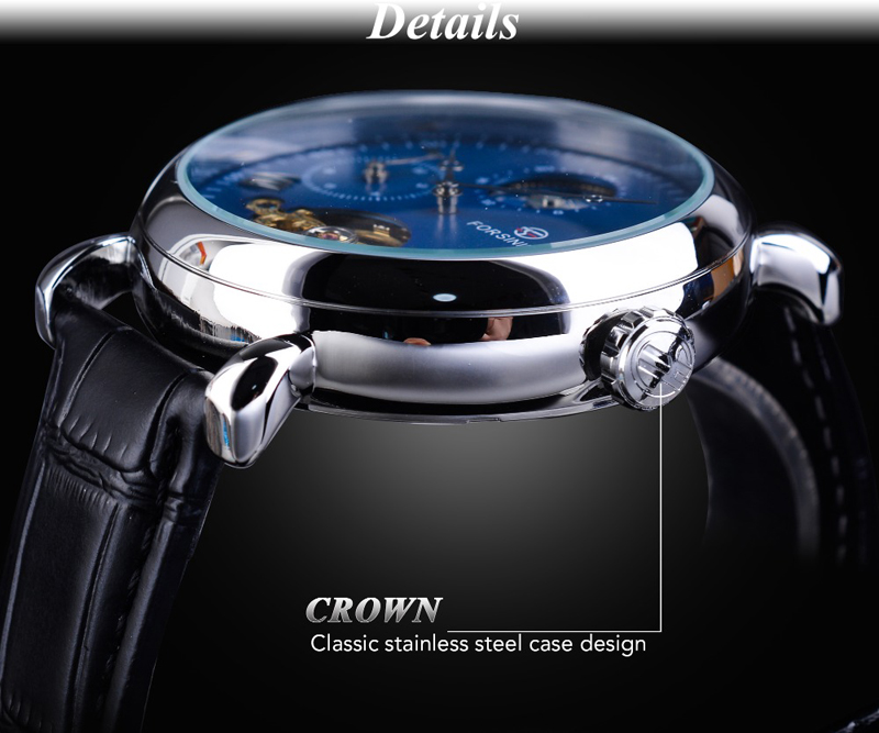 Men's automatic mechanical watch moon phase independent second hand tourbillon mechanical watch