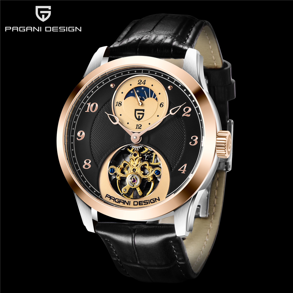 Mens Watches 2020 Luxury Mechanical Tourbillon Hand Wind Watch Men Sapphire Waterproof Watch