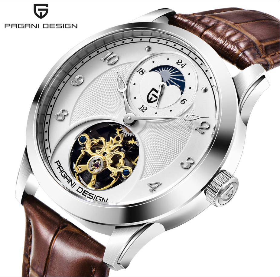 Mens Watches 2020 Luxury Mechanical Tourbillon Hand Wind Watch Men Sapphire Waterproof Watch