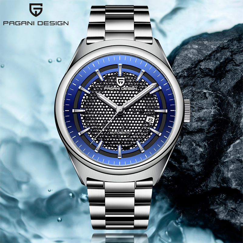 men's watches Luxury mechanical Watch fashion business stainless steel Automatic Date Clock