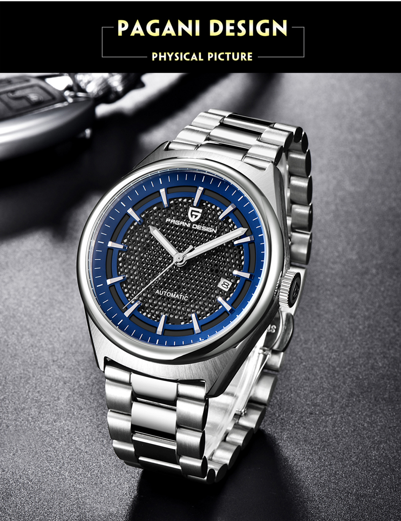 men's watches Luxury mechanical Watch fashion business stainless steel Automatic Date Clock
