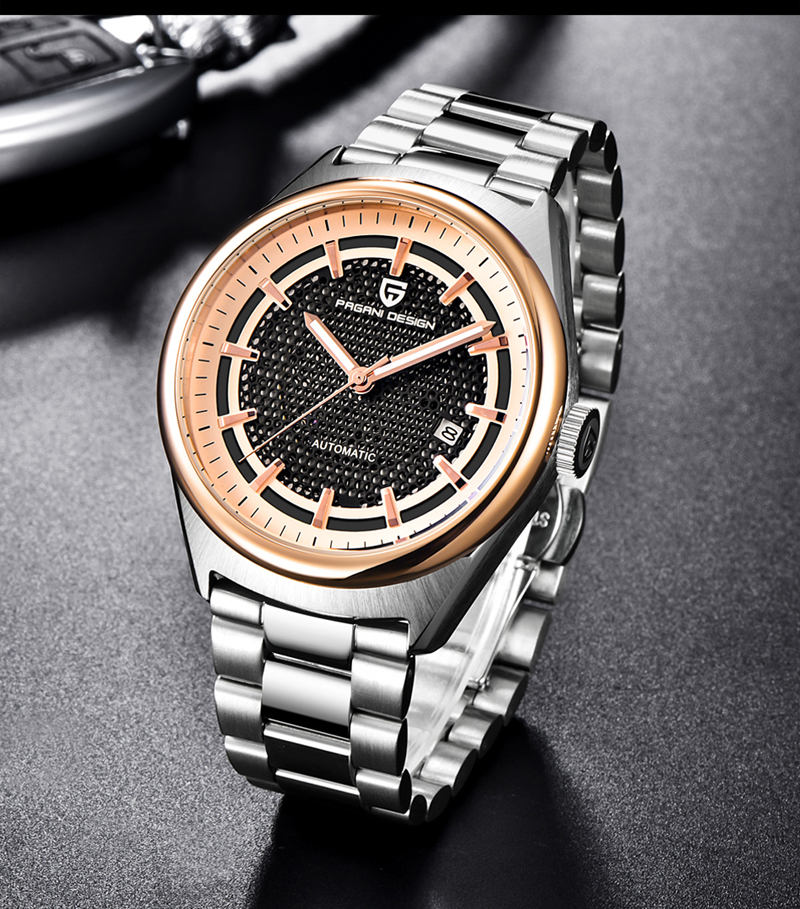 men's watches Luxury mechanical Watch fashion business stainless steel Automatic Date Clock