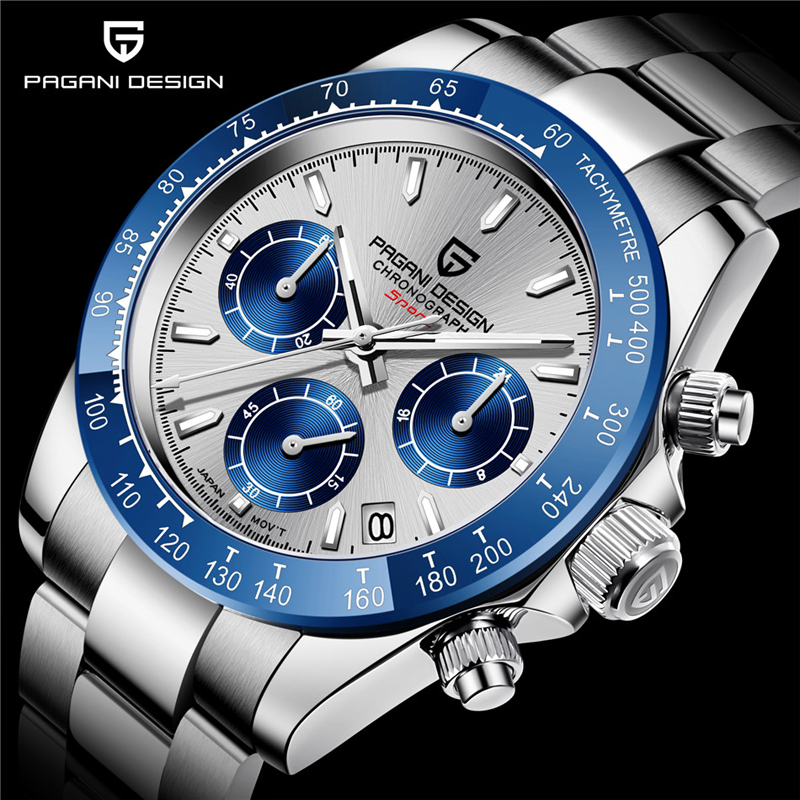 Chronograph Sports Watches Mens Luxury Brand Quartz 100M Waterproof Watch Relogio Masculino