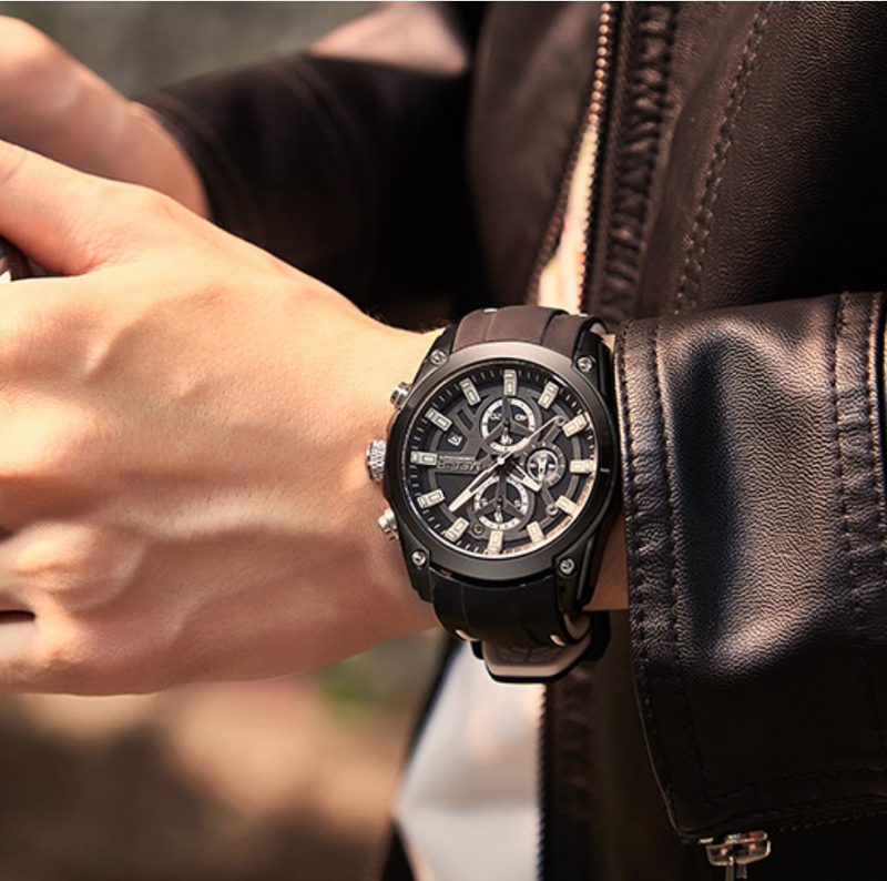 Sport Watches for Men Top Brand Luxury Chronograph Man Watch Military Quartz Clocks Luminous