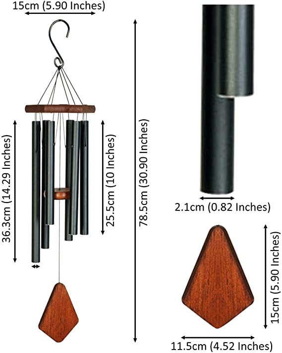 Large wind chimes outdoor design garden balcony home decoration room decoration deep tone