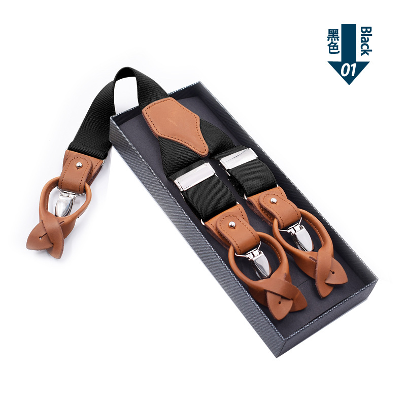 Mens Braces Suspenders Black 35mm X Back Heavy Duty Biker Snowboard Trousers Adjustable Thick Elastic Brace Classic Unisex Suspenders
