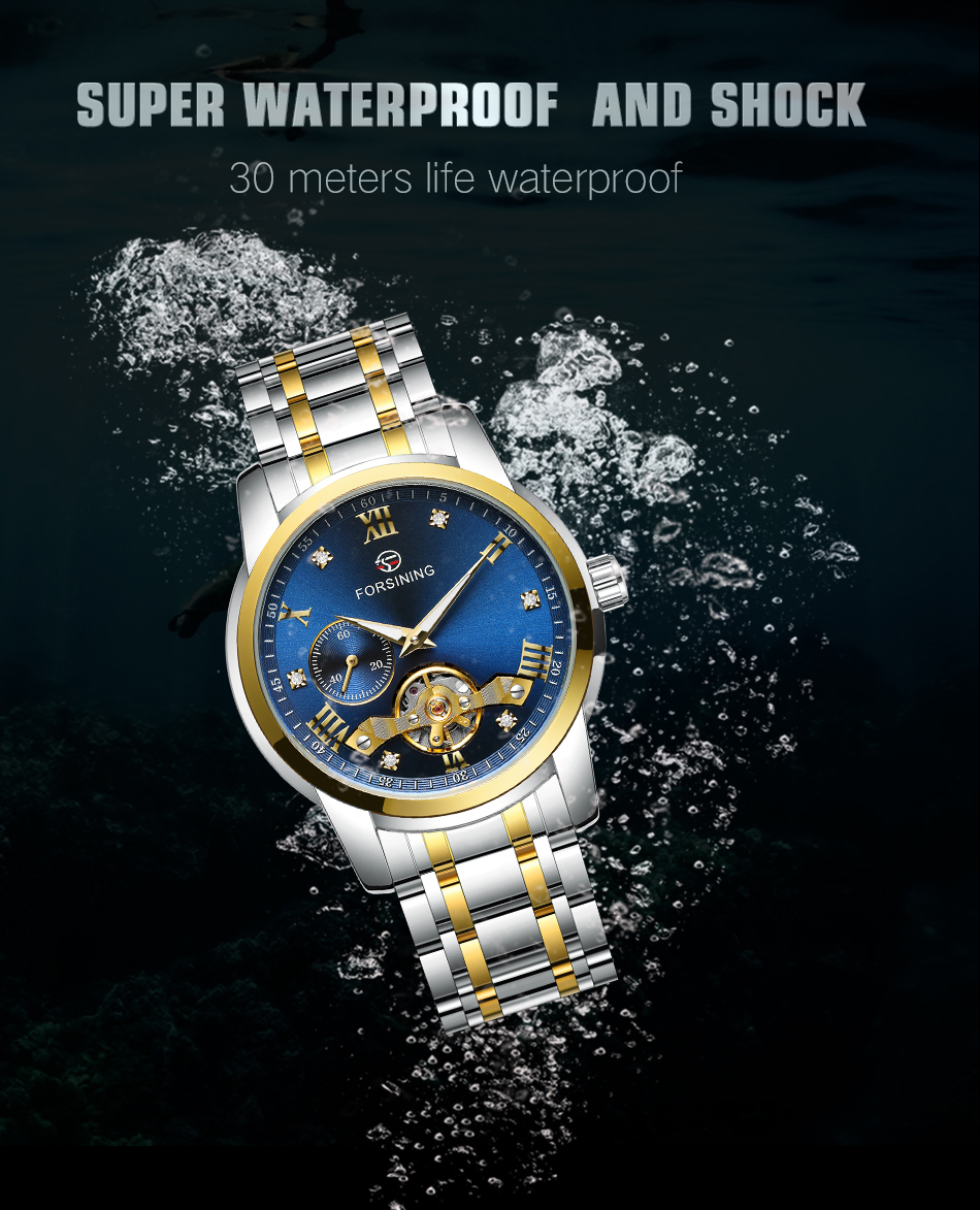 Man's Watch Luxury Brand New Arrival Mens Automatic Self-wind Wrist Watch Tourbillon Stainless Steel Strap Mechanical for Men Nice Gift Skeleton dial design Mechanical Hand Wind mechanical movement