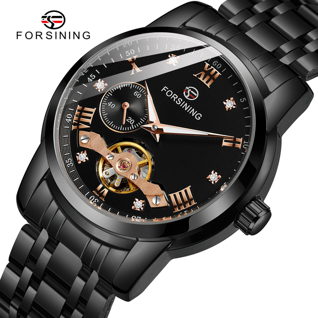 Man's Watch Luxury Brand New Arrival Mens Automatic Self-wind Wrist Watch Tourbillon Stainless Steel Strap Mechanical for Men Nice Gift Skeleton dial design Mechanical Hand Wind mechanical movement