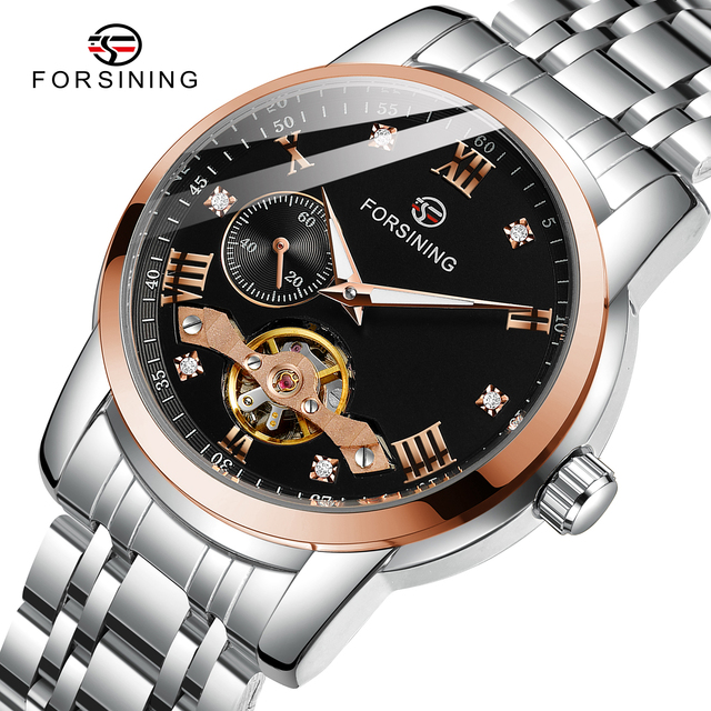 Man's Watch Luxury Brand New Arrival Mens Automatic Self-wind Wrist Watch Tourbillon Stainless Steel Strap Mechanical for Men Nice Gift Skeleton dial design Mechanical Hand Wind mechanical movement
