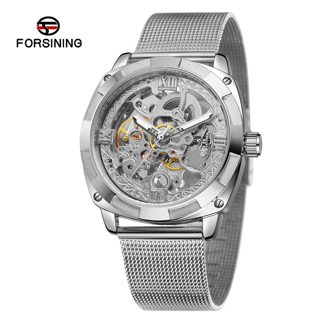 Man's Watch Transparent New Gold Black Watch for Men Mechanical Wristwatches Vintage Engraved Automatic Watches Mens Steel Band No battery needed