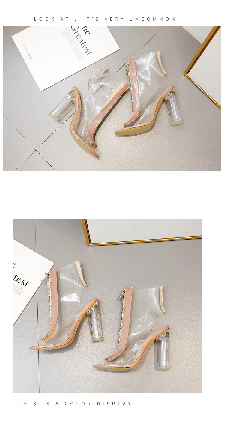 Women's 1 pair of size 35-42 fishmouth tied ankle boots party women's shoes green 42