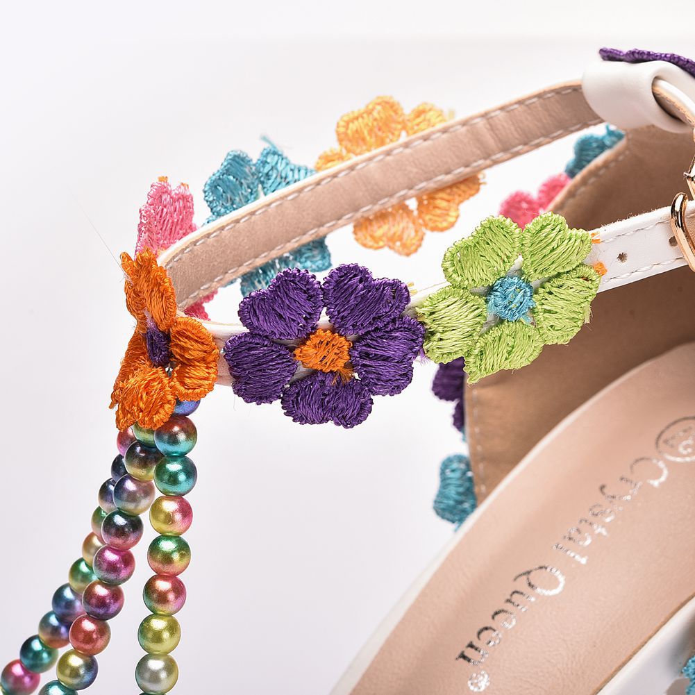 Women's slim stiletto fish mouth Roman open-toe sandals beaded sexy high-heeled wedding shoes 37