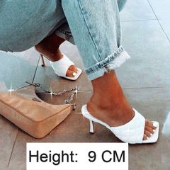 Usually one size larger women's special soft and comfortable sliding women's shoes casual sandals / high heels / leather shoes (white / red / Blue / Black) size 39 White 42
