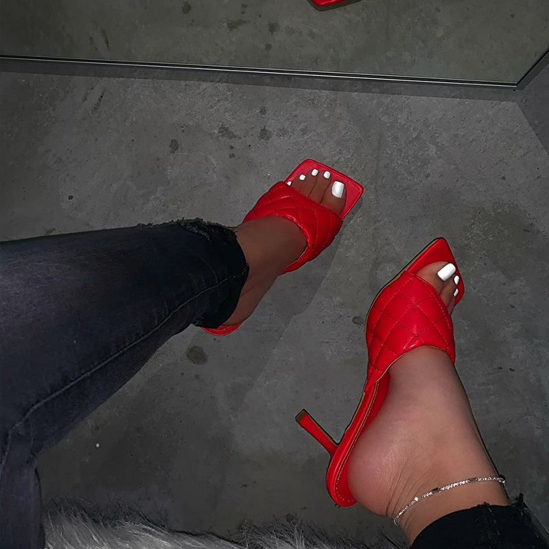 Usually one size larger women's open shoes   special soft and comfortable sliding women's shoes casugh heels / leather shoes (white / red / Blue / Black) size 39al sandals / hi
