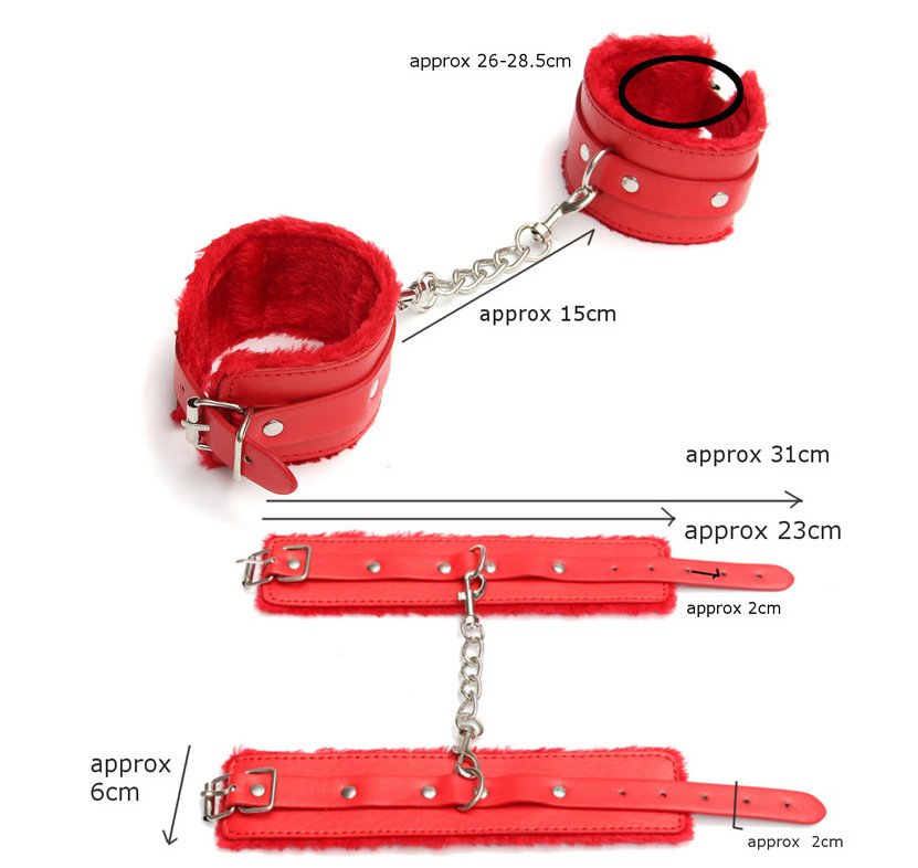 HW Sexy Leather Chain Handcuffs Restraints Dominatrix SM Sex toys Hand Cuffs Tools women sex toys adult