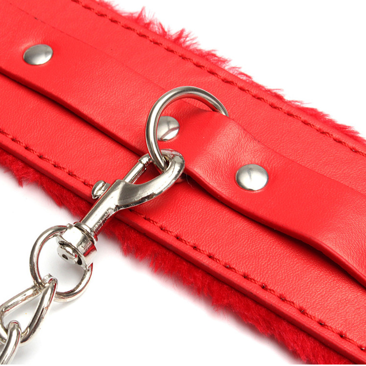 HW Sexy Leather Chain Handcuffs Restraints Dominatrix SM Sex toys Hand Cuffs Tools women sex toys adult