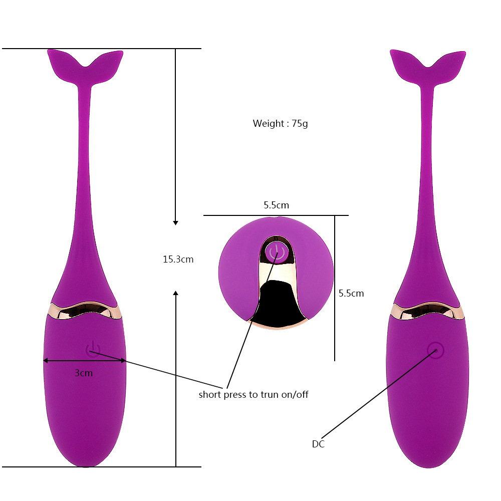 HW LITTLE WHALE Vibrator, Cute Flirting Adult Sex Toys women sex toys USB Charge Wireless To Get Wet Anytime