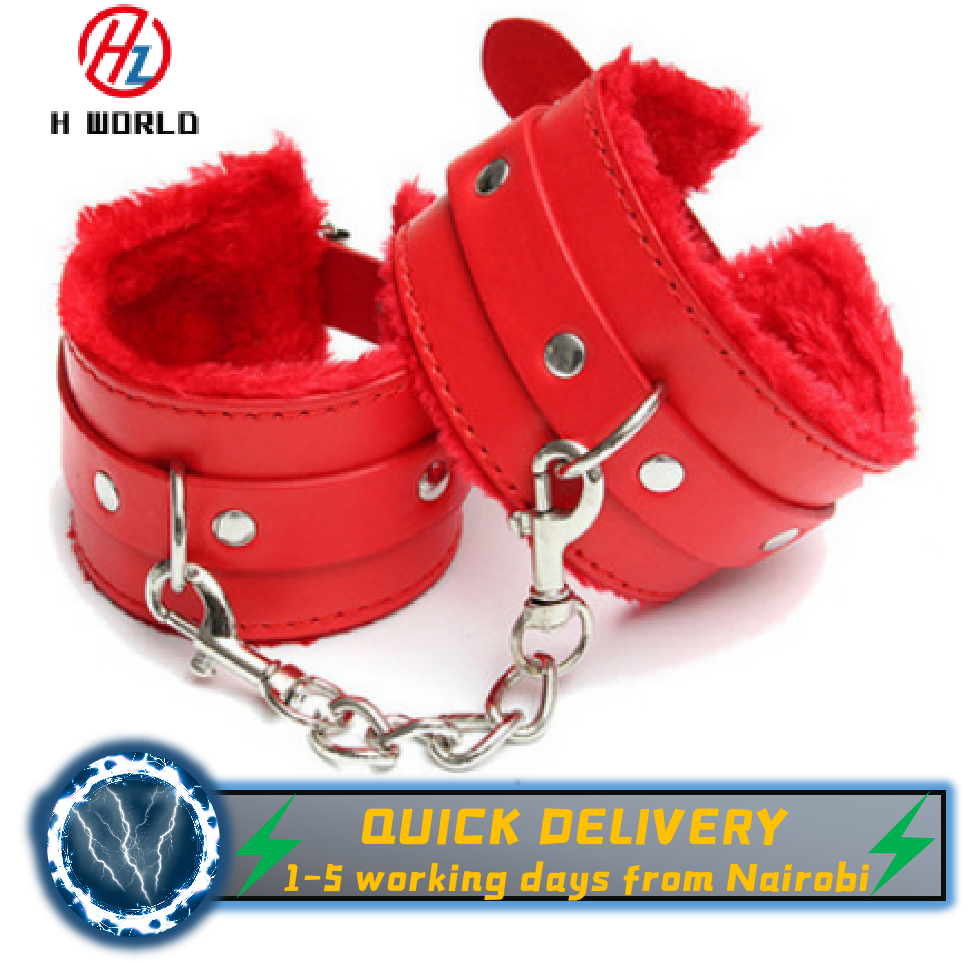 HW Sexy Leather Chain Handcuffs Restraints Dominatrix SM Sex toys Hand Cuffs Tools women sex toys adult