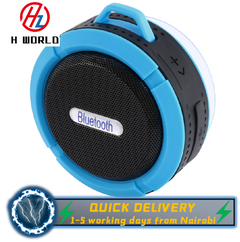 HW C6 Waterproof Bluetooth Speaker Big Buckle Portable Stereo Outdoor Sports Bluetooth Accessories Blue 3.74*3.39*1.42 inch