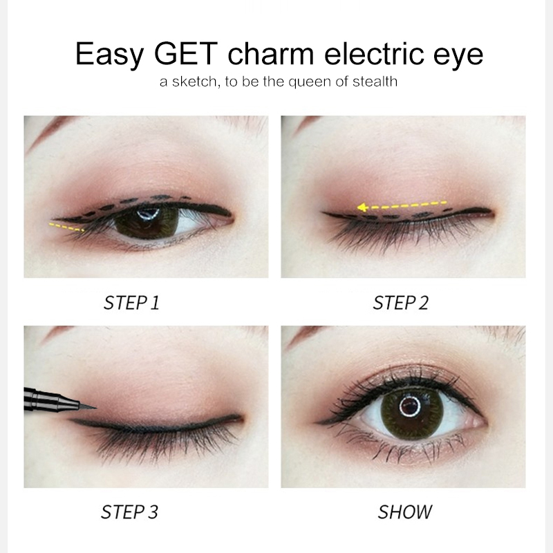 HW Liquid Waterproof Eyeliner Quickly Dry Eye Liner Makeup Smudge-Proof Long-last