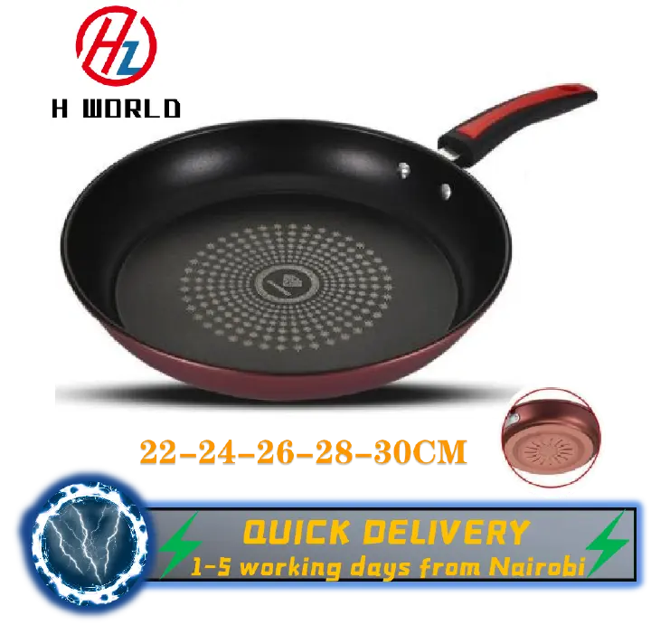 HW Extra Thick Diamond Nonstick Fry pan 24-26-28-30-32 Metal Utensil Frying Pan Suit All Stove ToxinFree Cookware