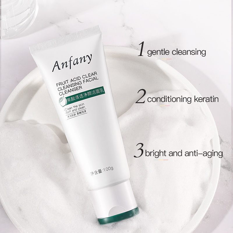 HW ANFANY Fruit acid facial cleanser weak acid Skin care suitable for most skins used for facial cleaning