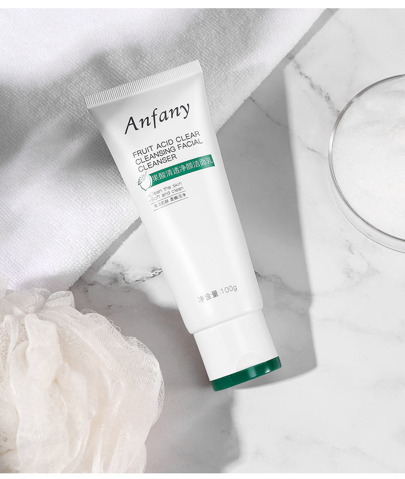 HW ANFANY Fruit acid facial cleanser weak acid Skin care suitable for most skins used for facial cleaning