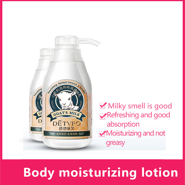 HW HOT Sale DETVFO Goats Milk Body Lotion Whitening Nourishing Moisturizer Body