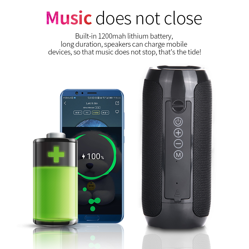 TG117 bluetooth speaker Hi-Fi Loudspeaker wireless speaker Support USB/TF card Bluetooth Accessories