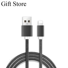 iphone Data Cables Fast Charging data line For iphone Nylon charging cables Charger Cable black iphone 1m