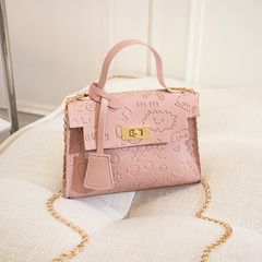 Fashion Lady Simple Shoulder Bag Classic Handbag PU Leather Handbags Sling Bags Crossbody Bags FOR Ladies Gift Pink 18.5*13*5 CM