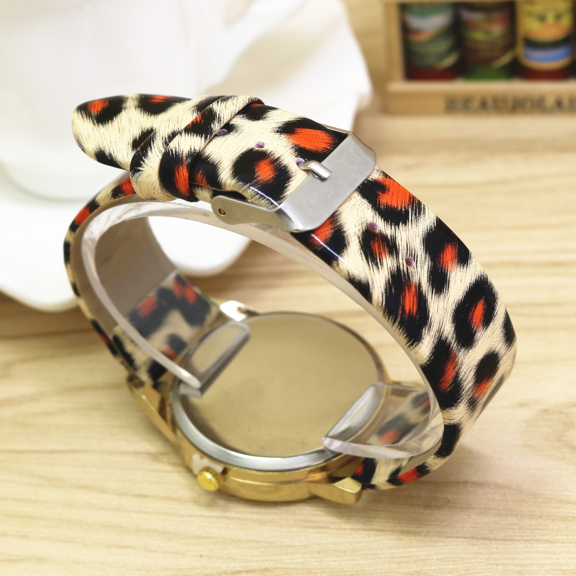 Women's Glasses Cat Watch Belt Watch Korean Version Small Fresh Quartz Decorative Watch Holiday Gift