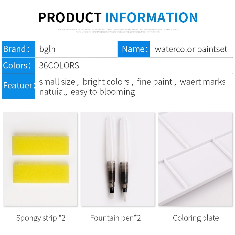 12 Color Solid Watercolor Painting Set Portable Pigment Student Stationery Tools Art Supplies