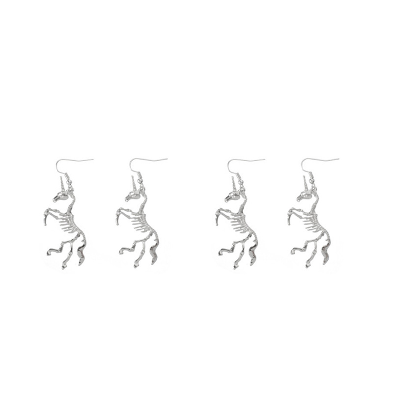 Women&apos;s Unicorn Skeleton Earrings 1 Pairs Personalized European And American Cool Girl Decorations