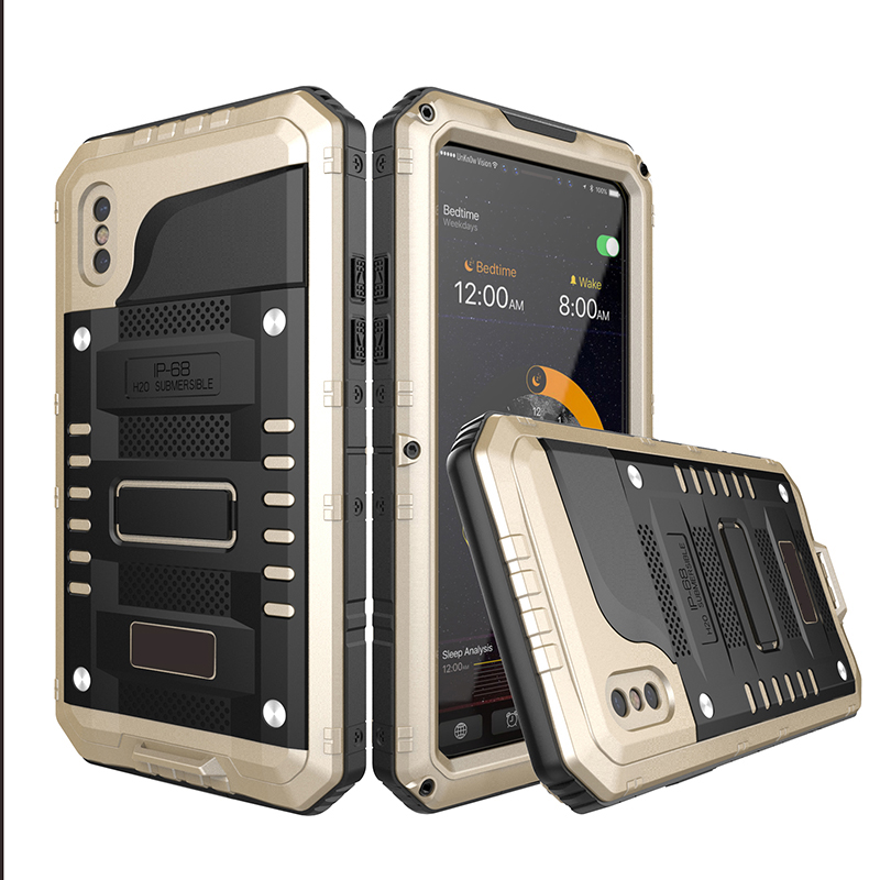 Anti Shock Hybrid Heavy Metal Shockproof Armor Case For iPhone X 8 7 6 Plus 5S SE Protective Cover